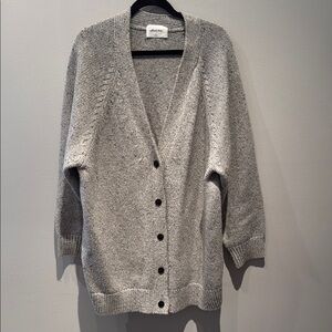 Gray Button-Up Women's Sweater